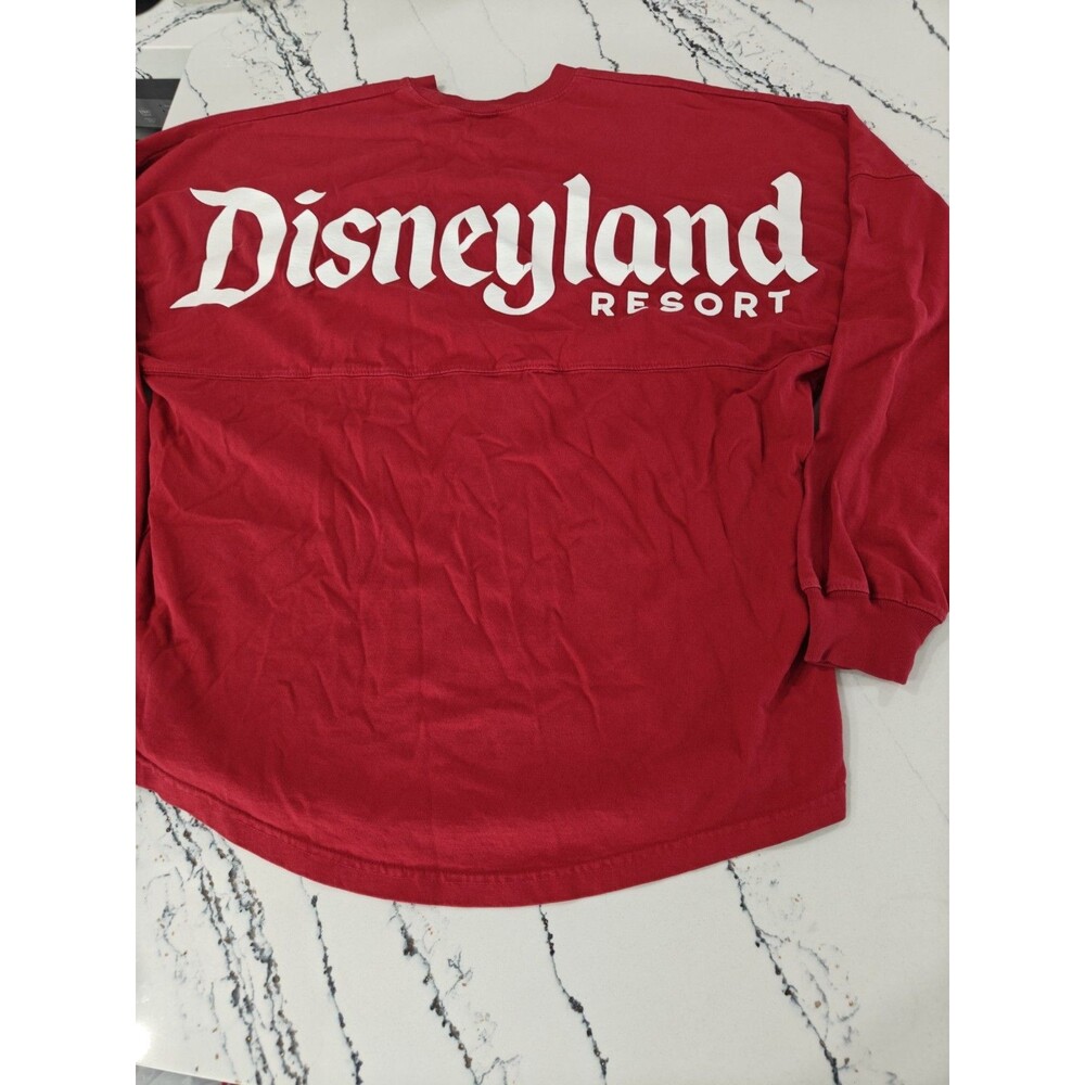 Disneyland Spirit Jersey Size M Adults Maroon Red Classic Logo Long Sleeve